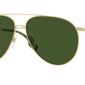 Gold Frame Aviator Sunglasses With Black Shades