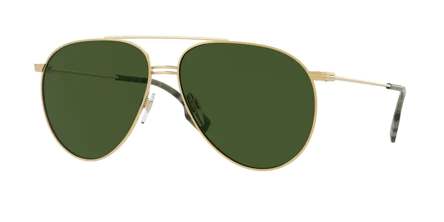 Gold Frame Aviator Sunglasses With Black Shades