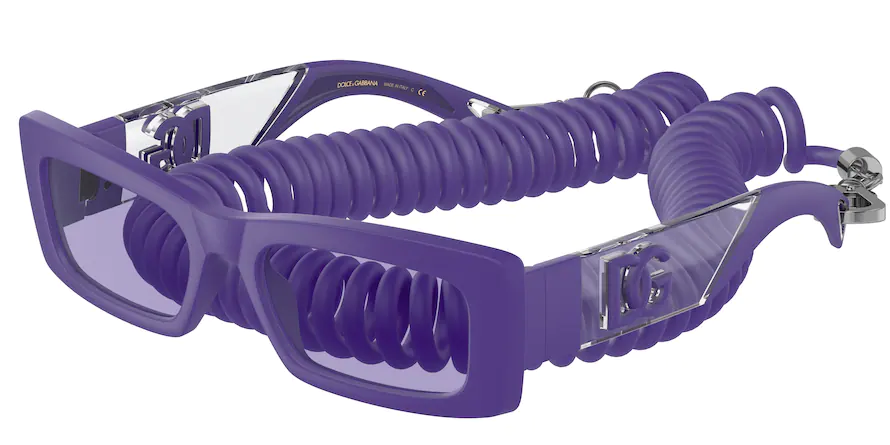 A Dolce and Gabbana Purple Frame With Wire Chord