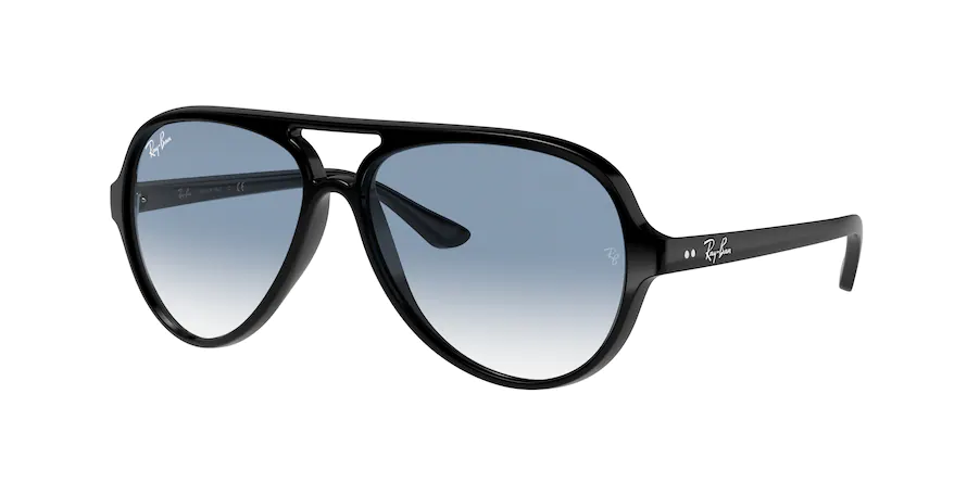 A Black Color Ray Ban Frame With Blue Shades