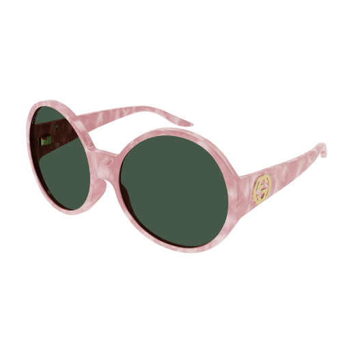 Round Pink Color Gucci Frame With Brown Shades