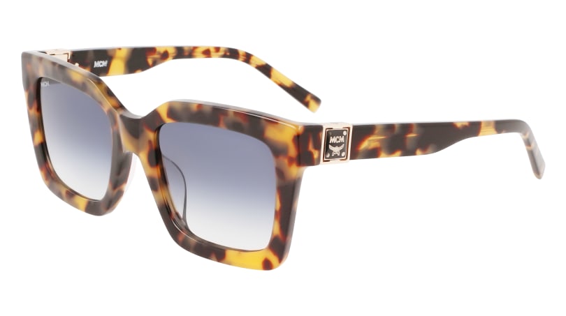Leopard Print Box Type Glasses With Grey Shades