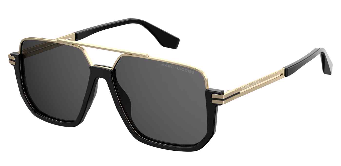 Black Color Glasses With Gold Outline