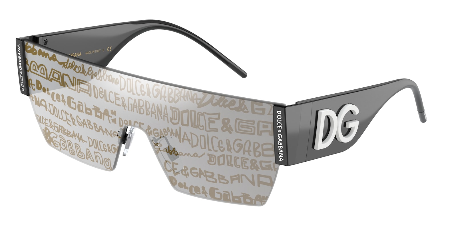 A Dolce and Gabbana Glasses With Gold Graffiti